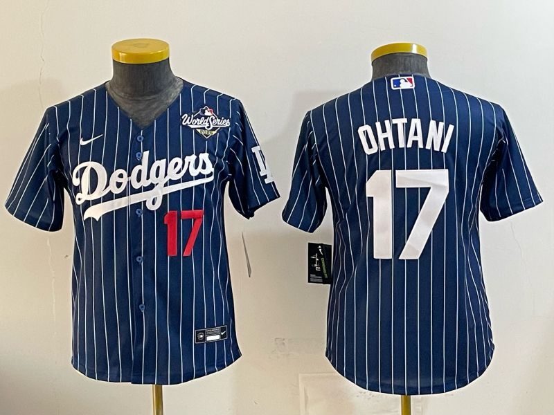 Youth Nike 2026 Los Angeles Dodgers #17 Ohtani  Blue Stripe Game MLB Jersey 12089